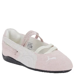Speedcat Ballet Pink Sneaker with Embroidered Logo on the Front and Elastic Band in Suede Woman