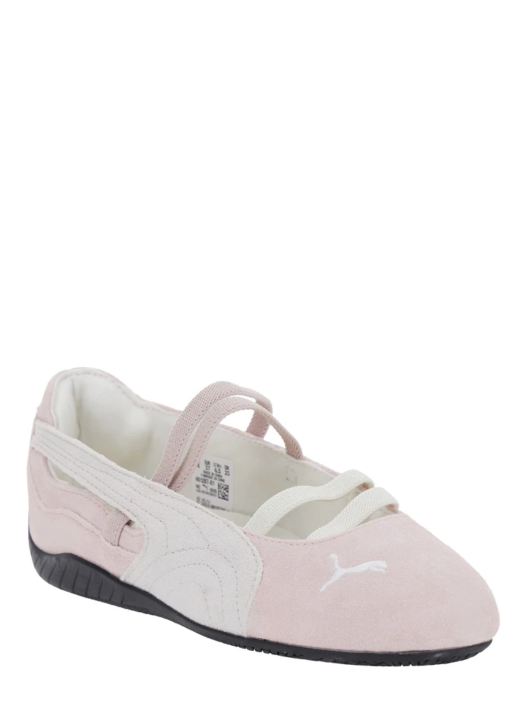 Speedcat Ballet Pink Sneaker with Embroidered Logo on the Front and Elastic Band in Suede Woman alternative