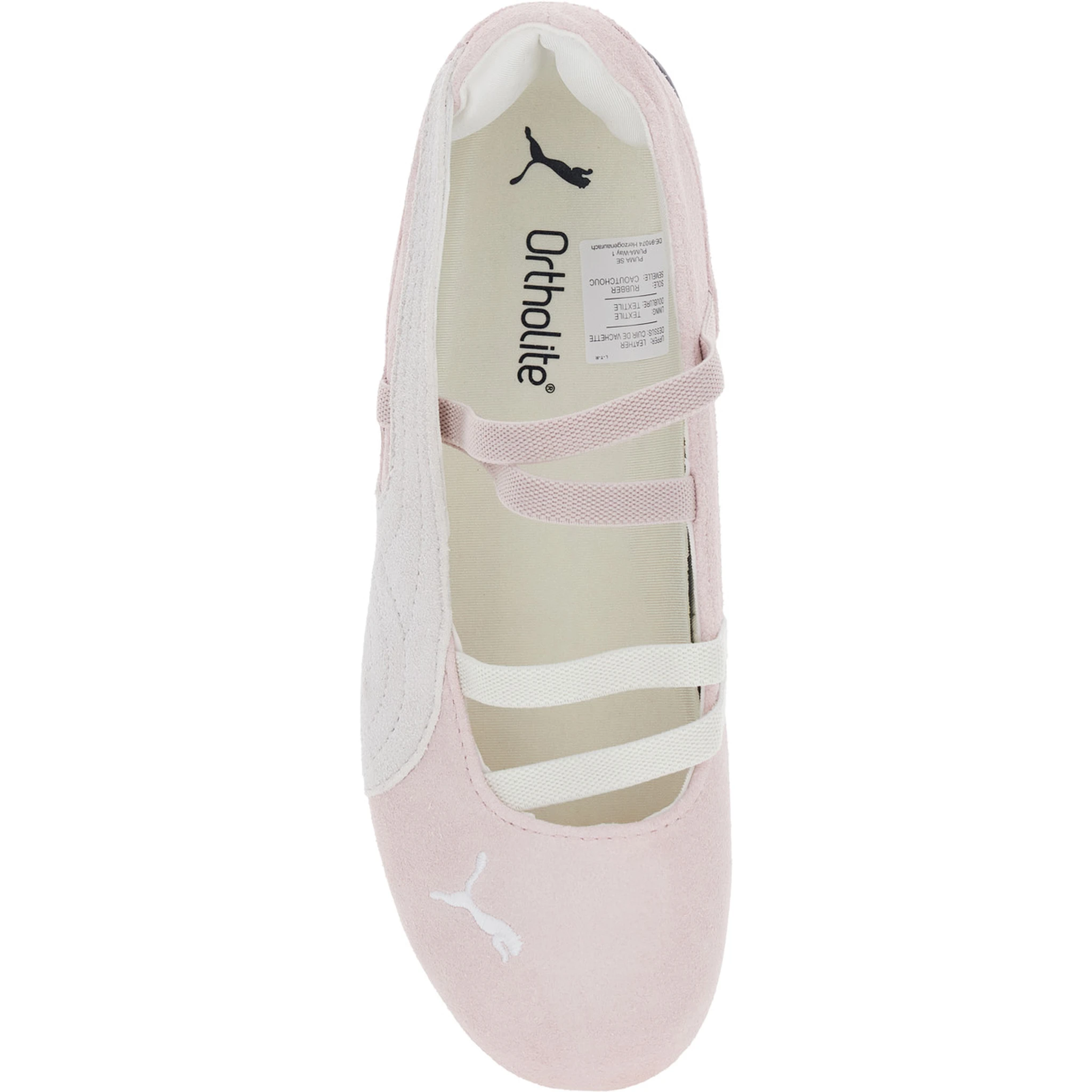 Speedcat Ballet Pink Sneaker with Embroidered Logo on the Front and Elastic Band in Suede Woman