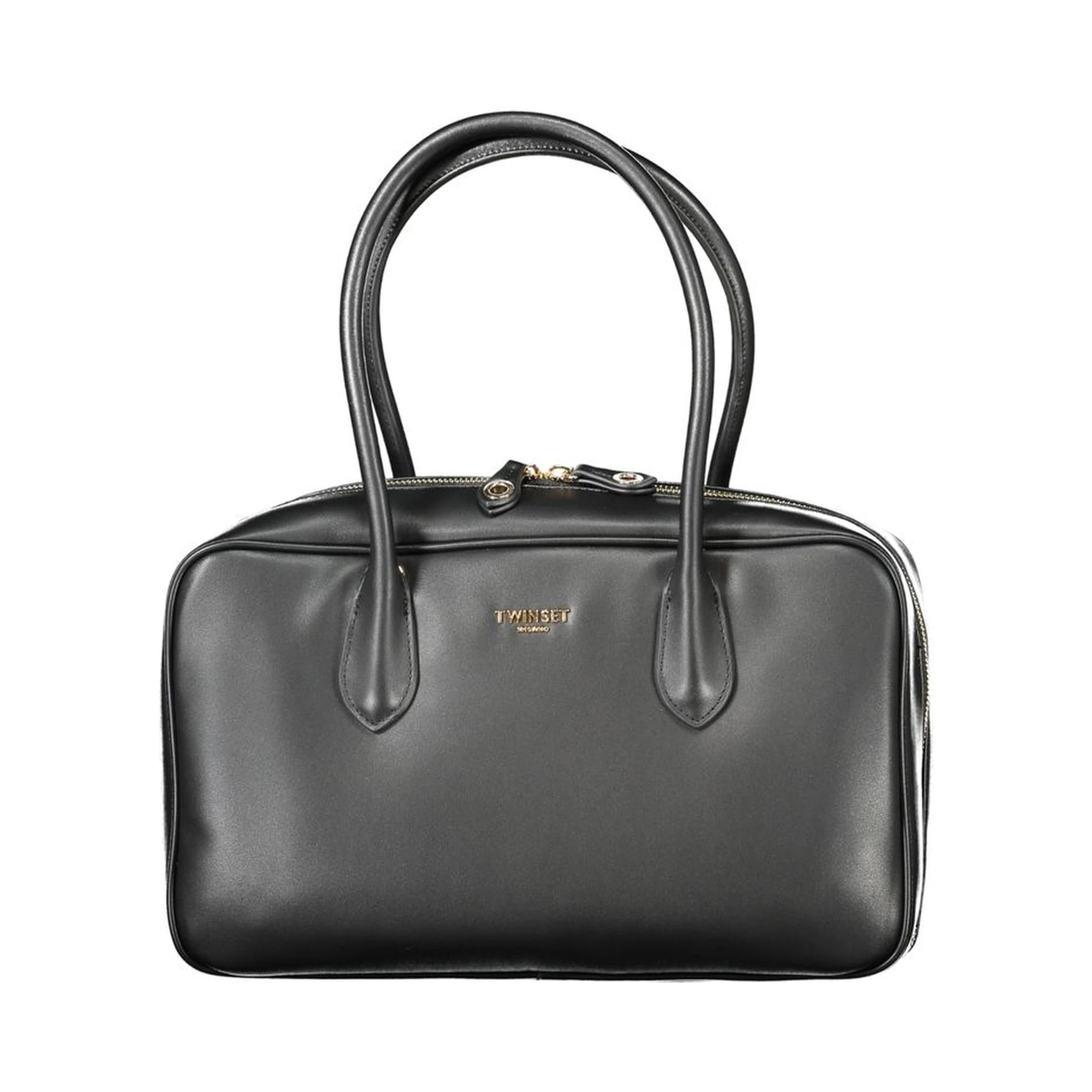 Black Polyethylene Women Handbag