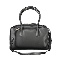 Black Polyethylene Women Handbag