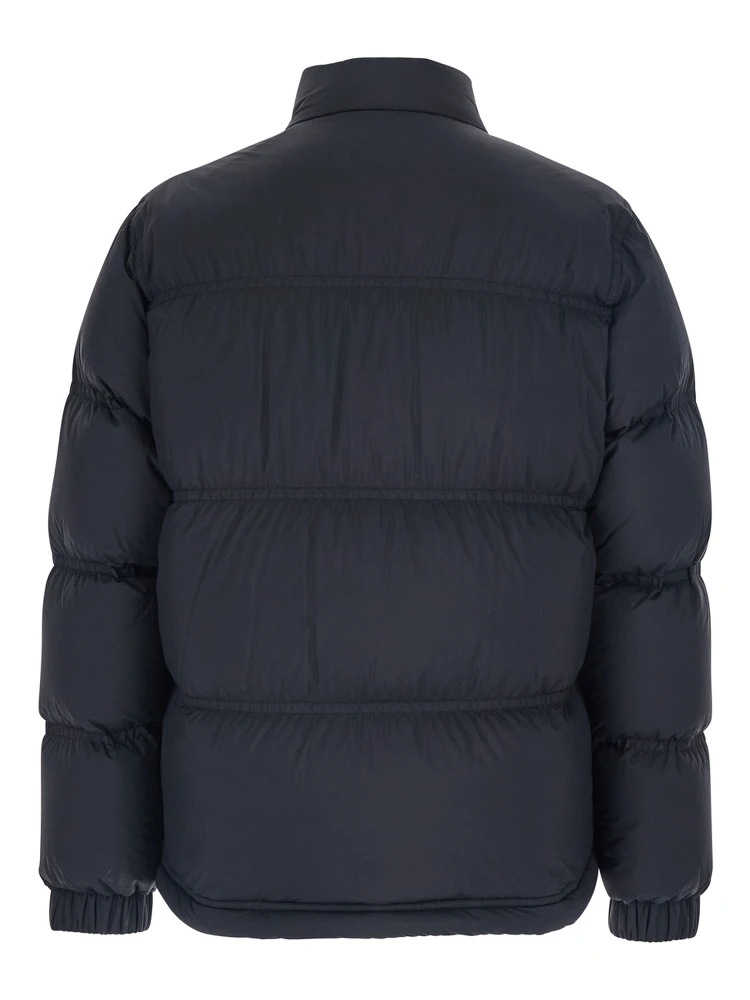 Sernur Black Down Jacket with High Neck with Buttons and Logo Patch on the Sleeve in Tech Fabric Man alternative