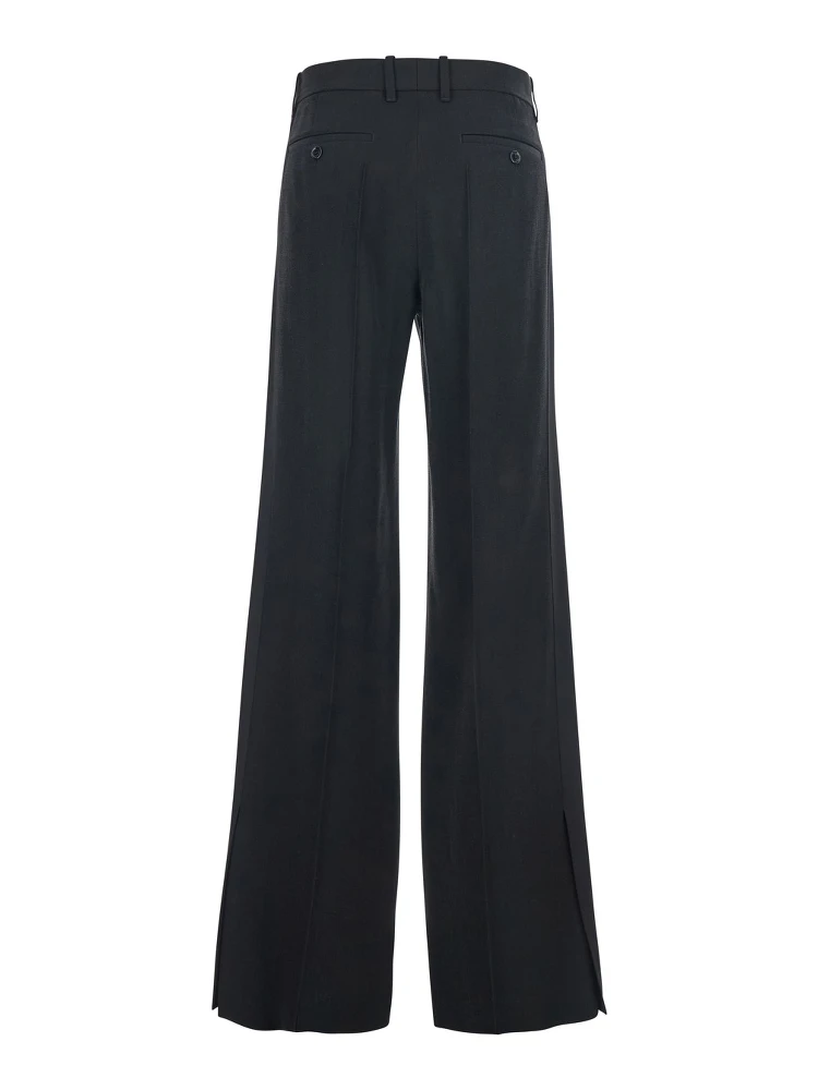 Black Pants with Belt Loops in Viscose Blend Woman alternative