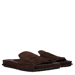 Brown Leather Slippers