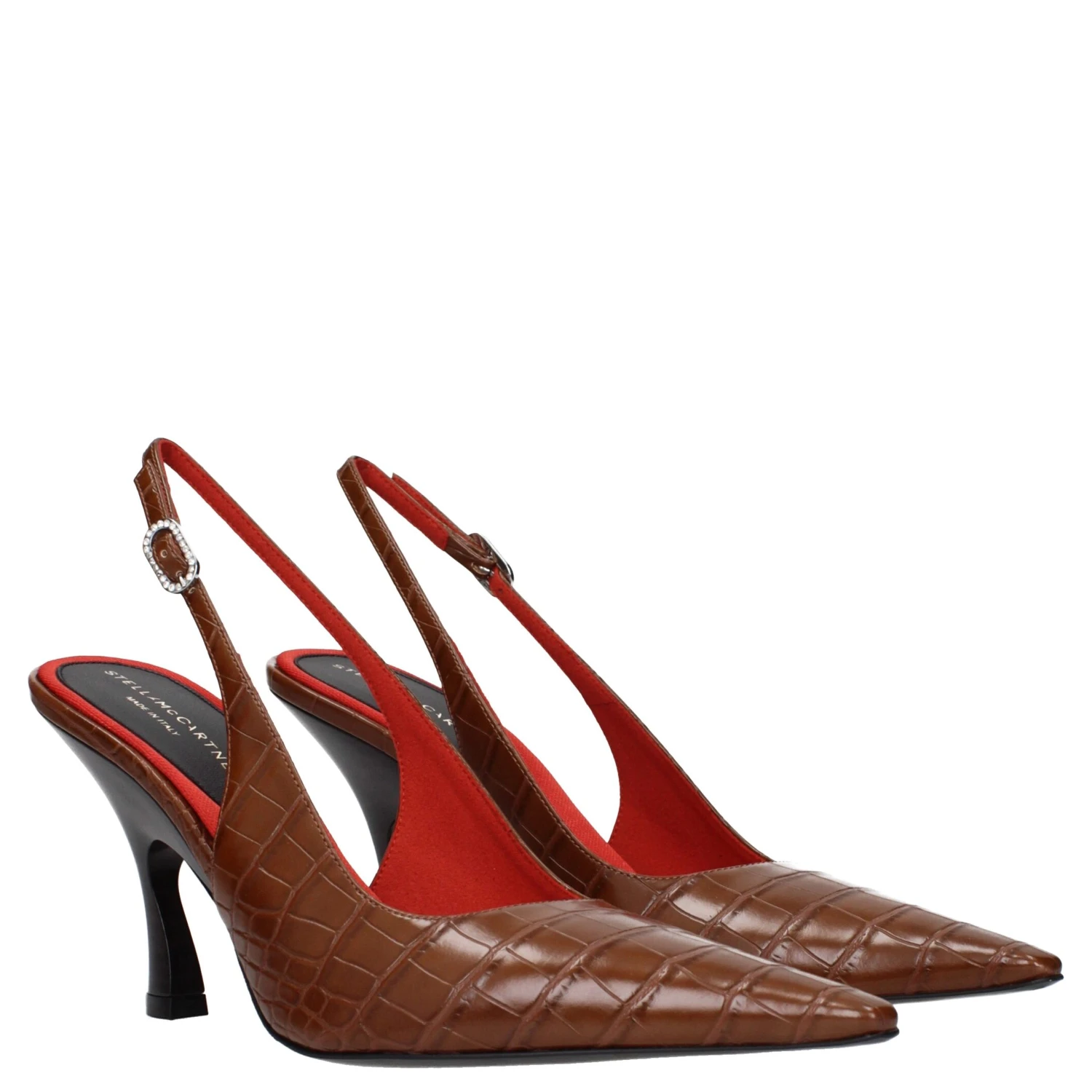Brown Leather High Heel Pumps