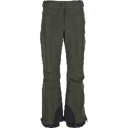 Green Pants with Elastic Drawstring Hem and Logo Patch on the Sleeve in Tech Fabric Woman