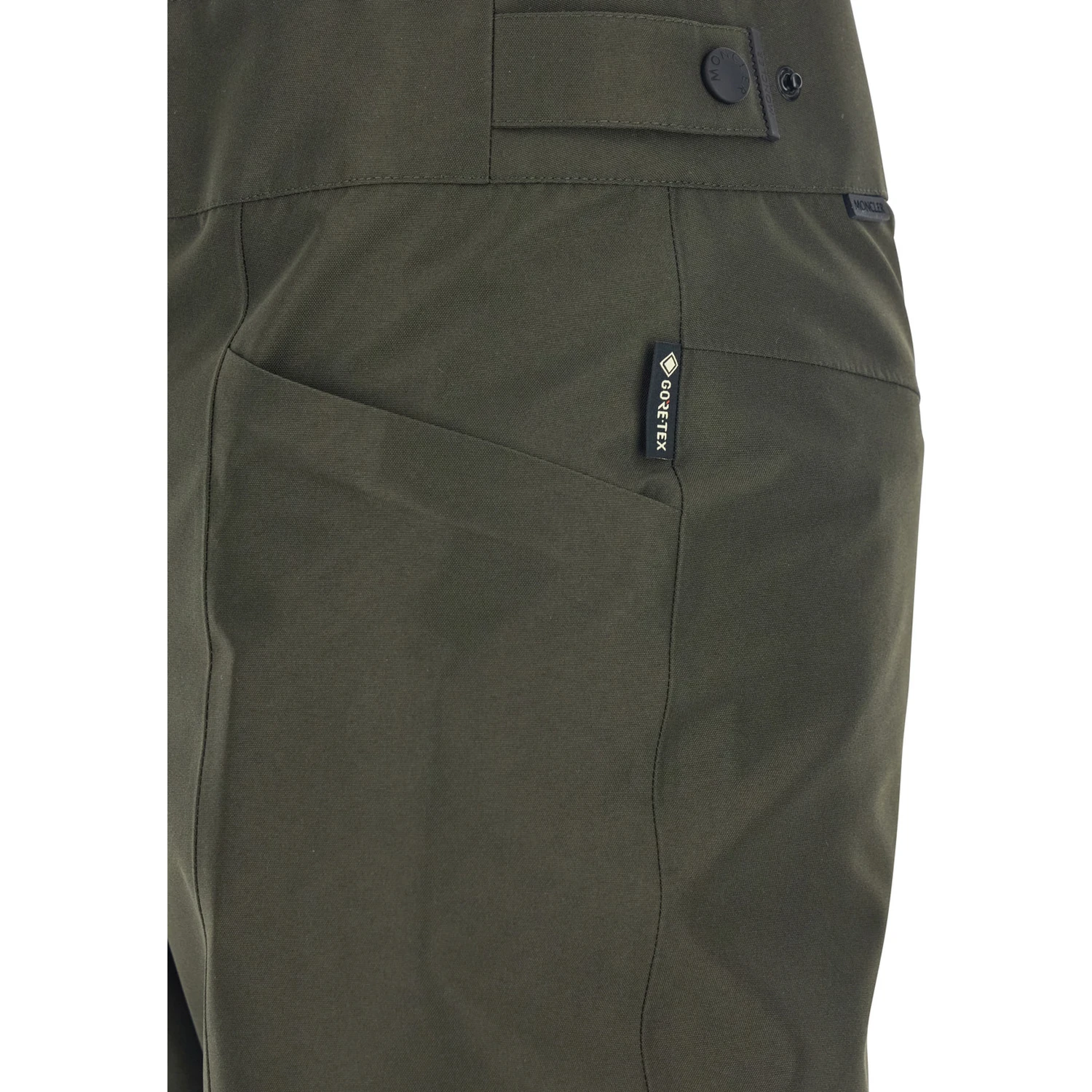 Green Pants with Elastic Drawstring Hem and Logo Patch on the Sleeve in Tech Fabric Woman