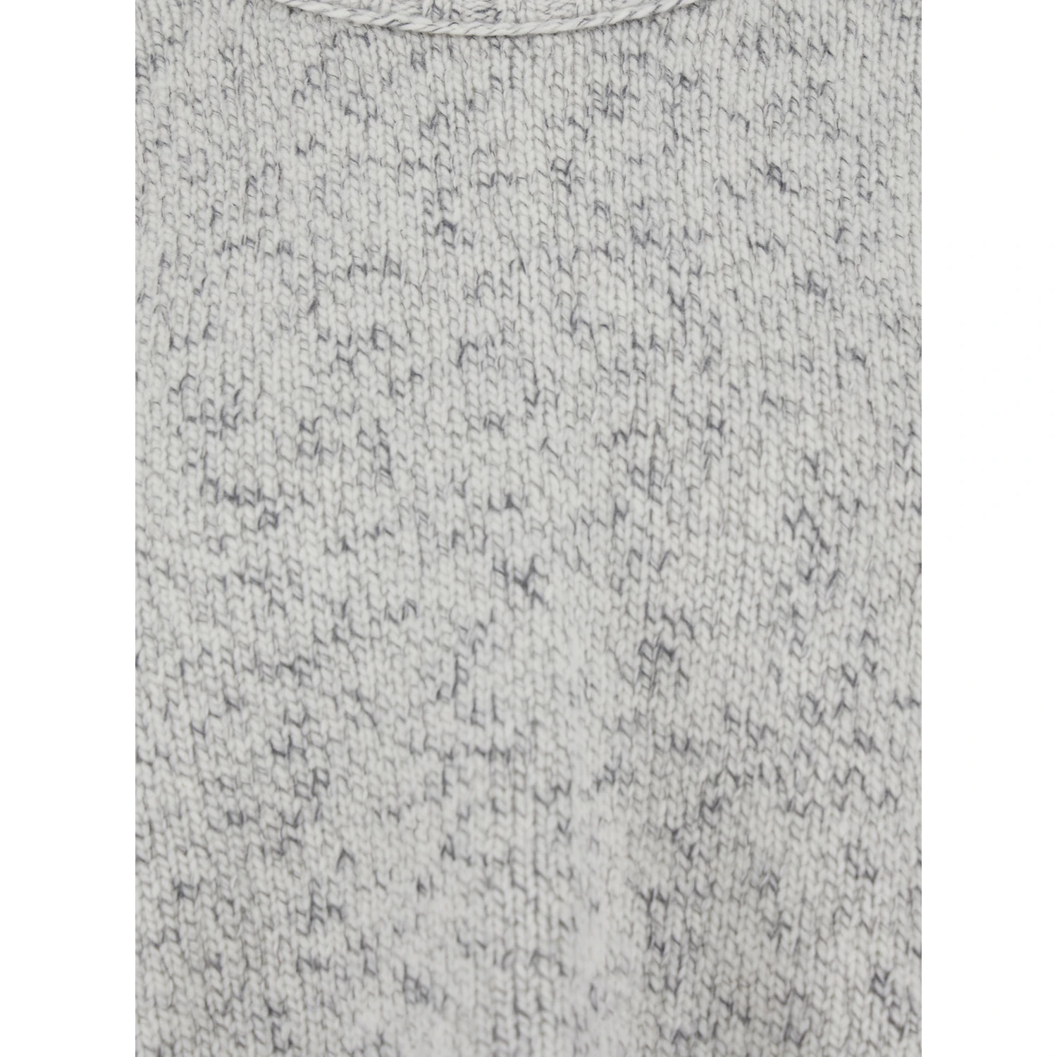 Grey Crewneck Sweater with Dropped Shoulders in Wool Blend Man