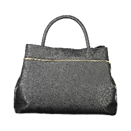 Black Polyethylene Women Handbag