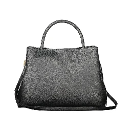 Black Polyethylene Women Handbag