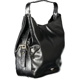 Black Polyethylene Women Hobo Bag
