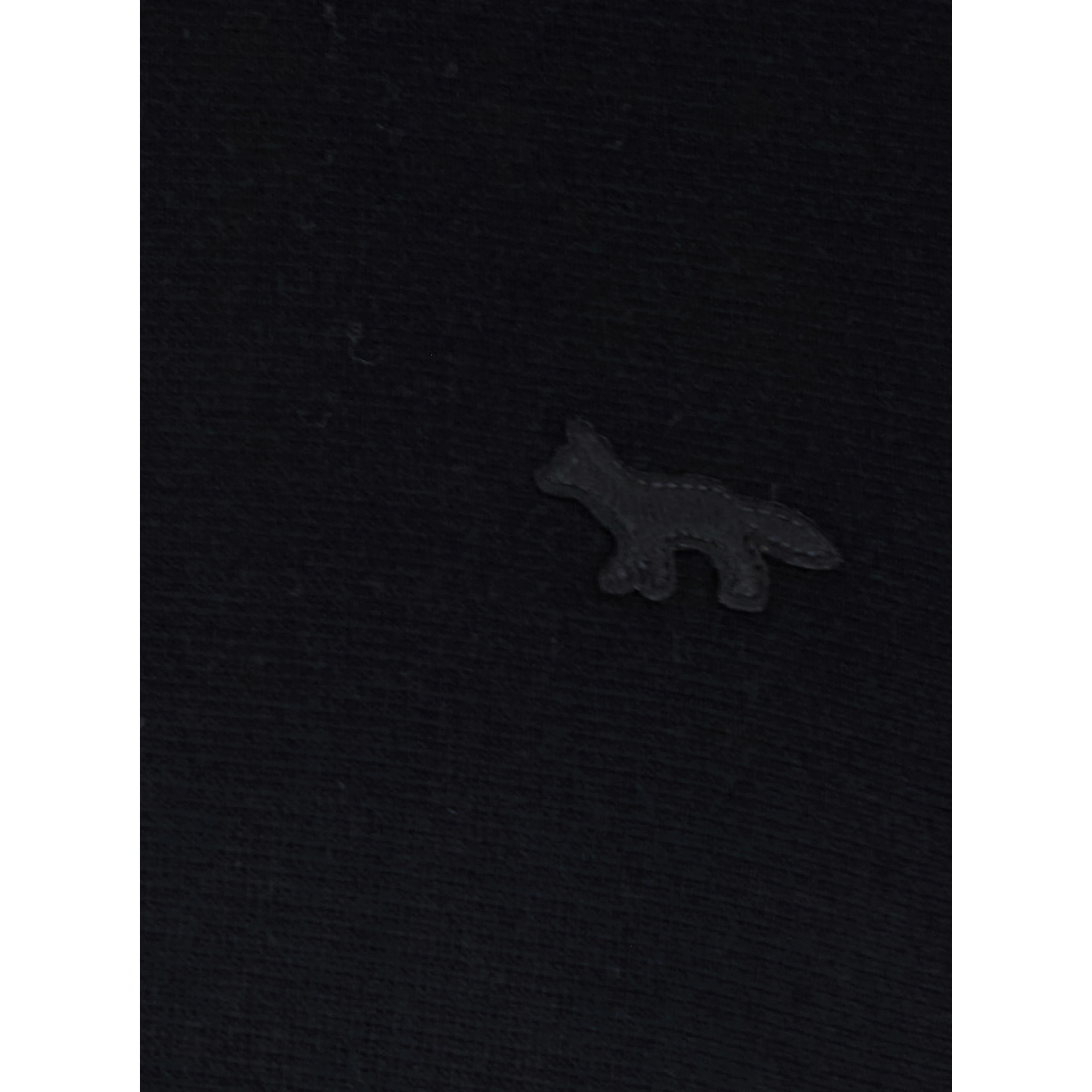 Black Sweatshirt with High Neck and Logo Embroidery on the Front in Wool Man