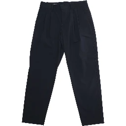 Blue Pants with Belt Loops and Logo Embroidery on the Rear in Viscose Blend Stretch Boy