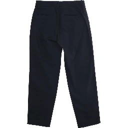 Blue Pants with Belt Loops and Logo Embroidery on the Rear in Viscose Blend Stretch Boy