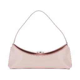 Le Calisso Pink Shoulder Bag with Engraved Snap Button in Leather Woman