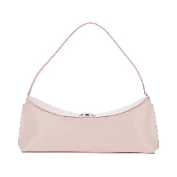 Le Calisso Pink Shoulder Bag with Engraved Snap Button in Leather Woman