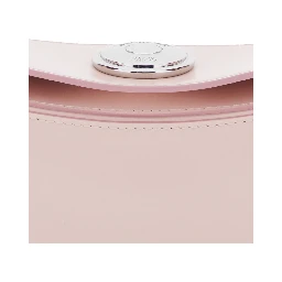 Le Calisso Pink Shoulder Bag with Engraved Snap Button in Leather Woman