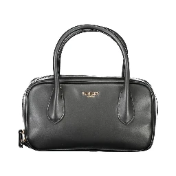Black Polyethylene Women Handbag