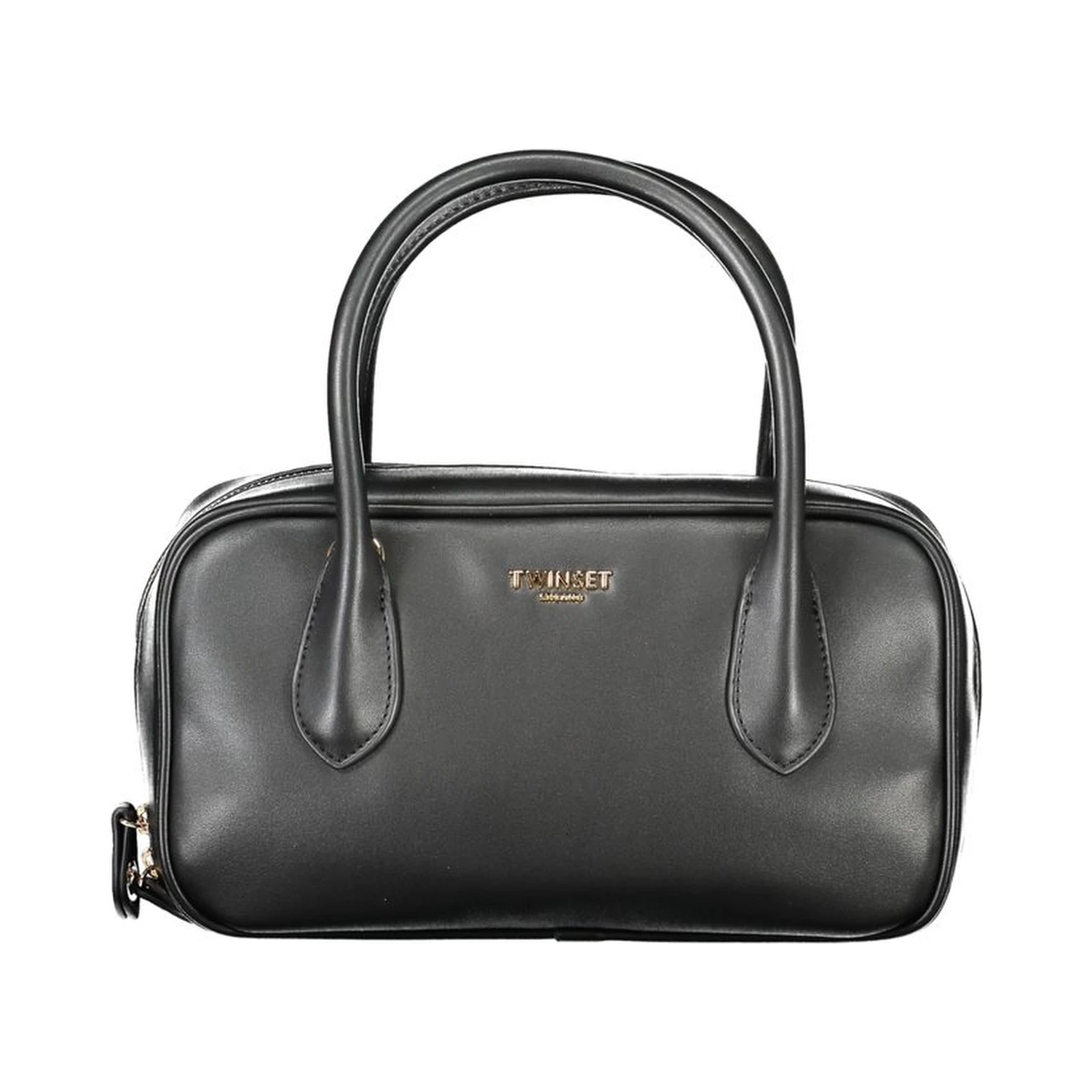 Black Polyethylene Women Handbag