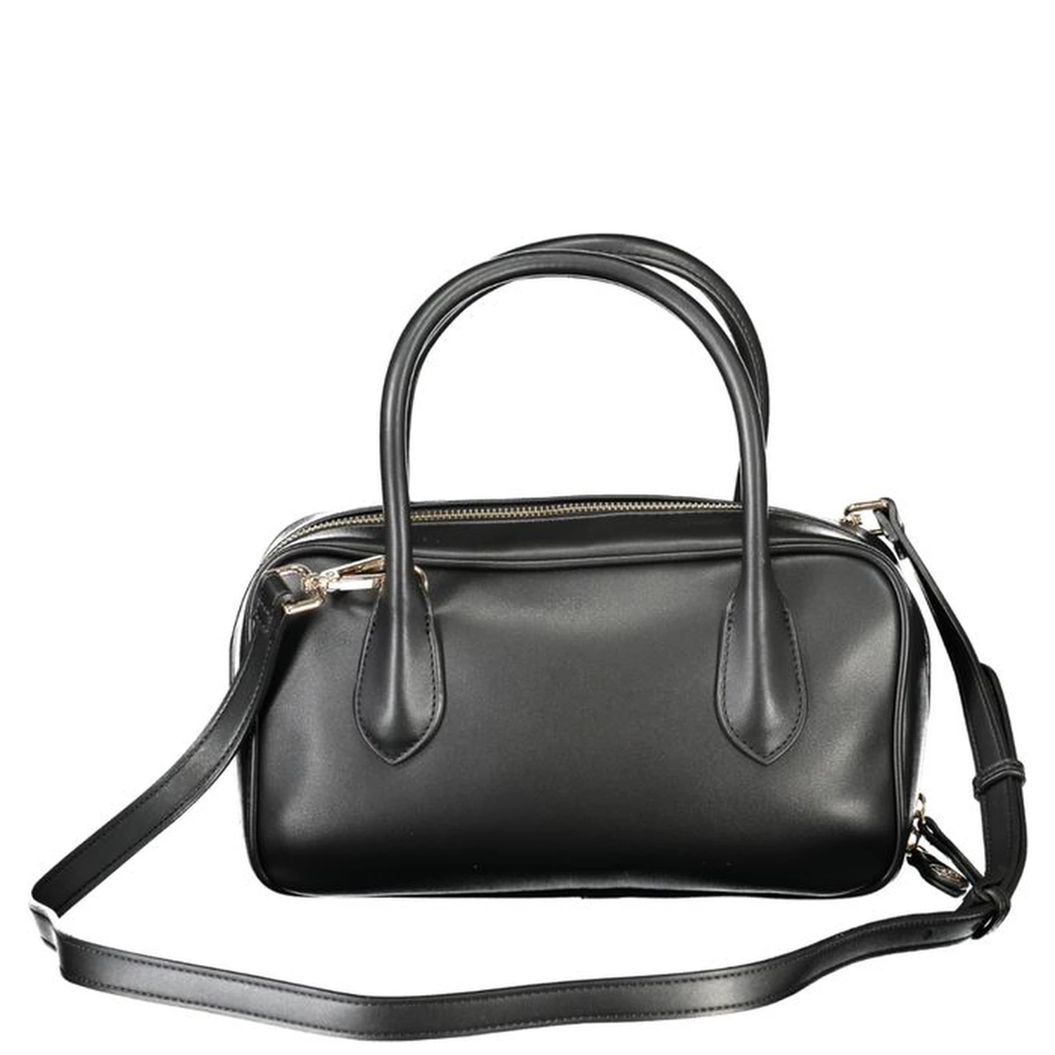 Black Polyethylene Women Handbag