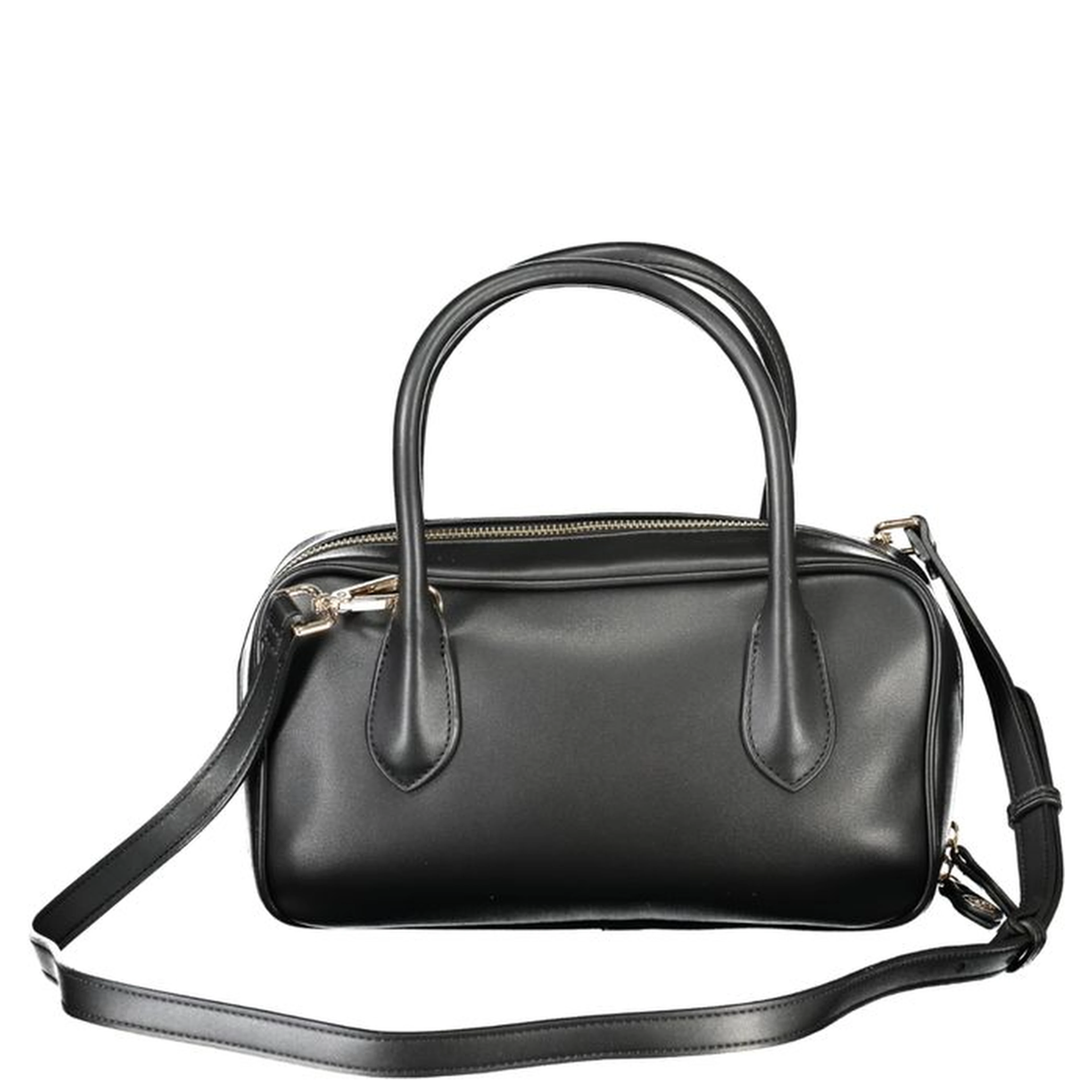 Black Polyethylene Women Handbag