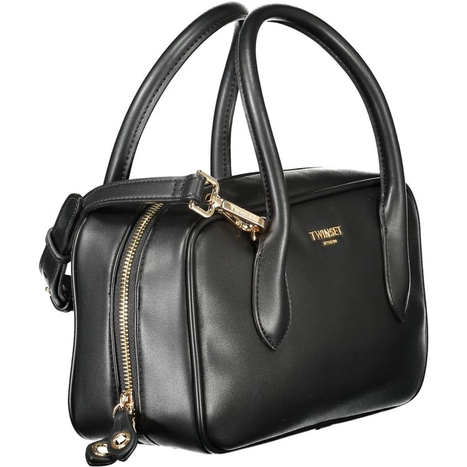 Black Polyethylene Women Handbag