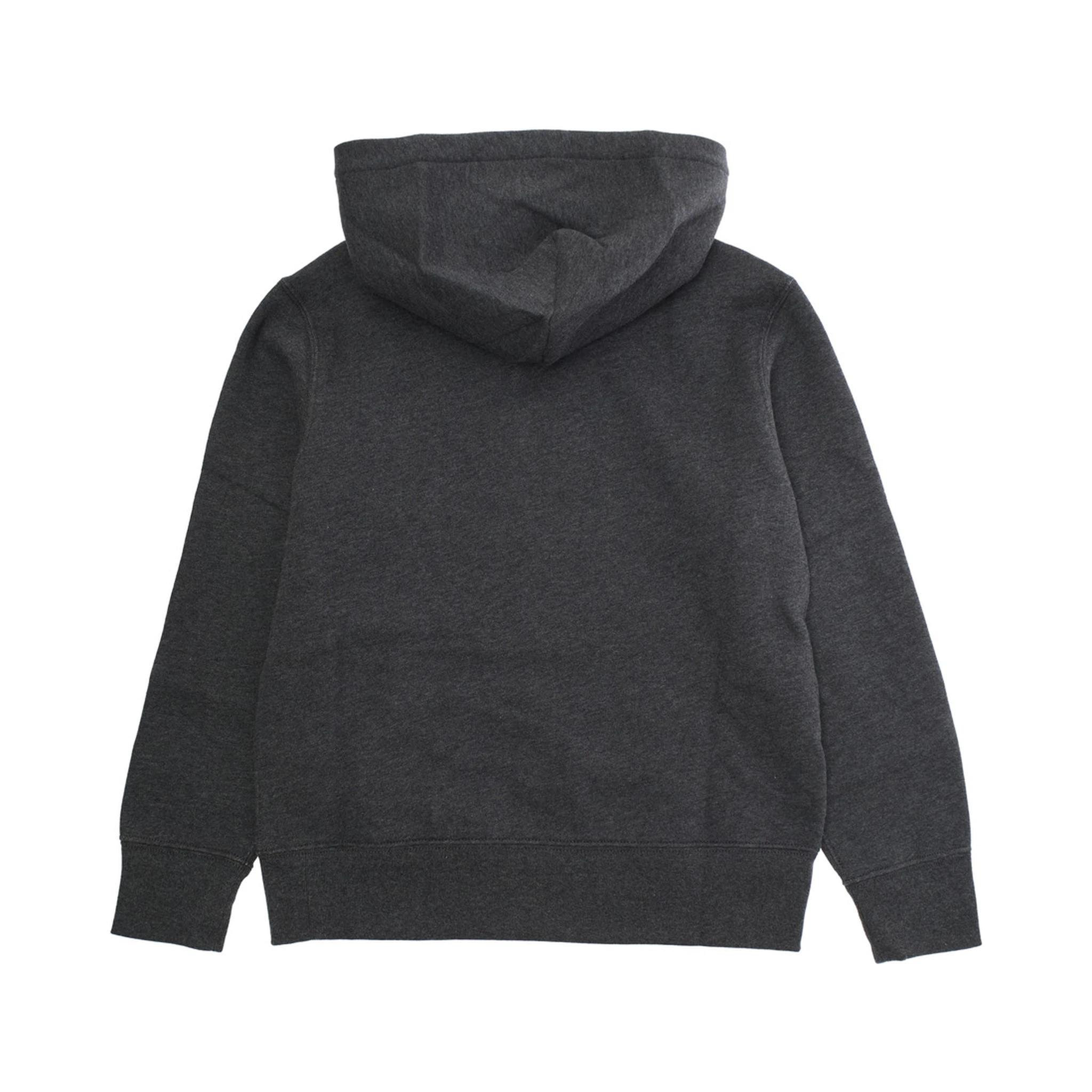 Grey Hoodie with Fixed Hood and Pony Embroidery on the Front in Cotton Blend Boy