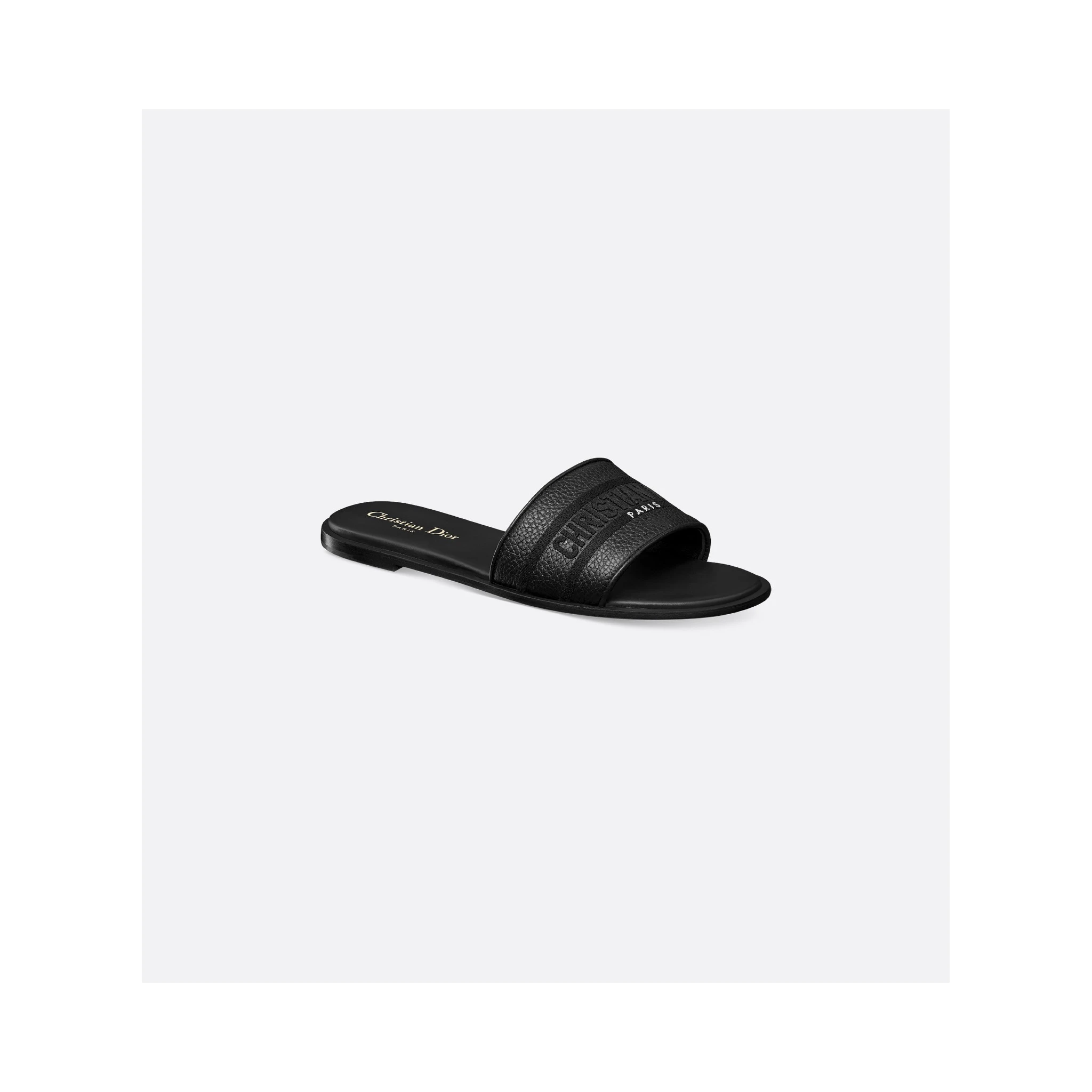 "Dway" leather slide sandals