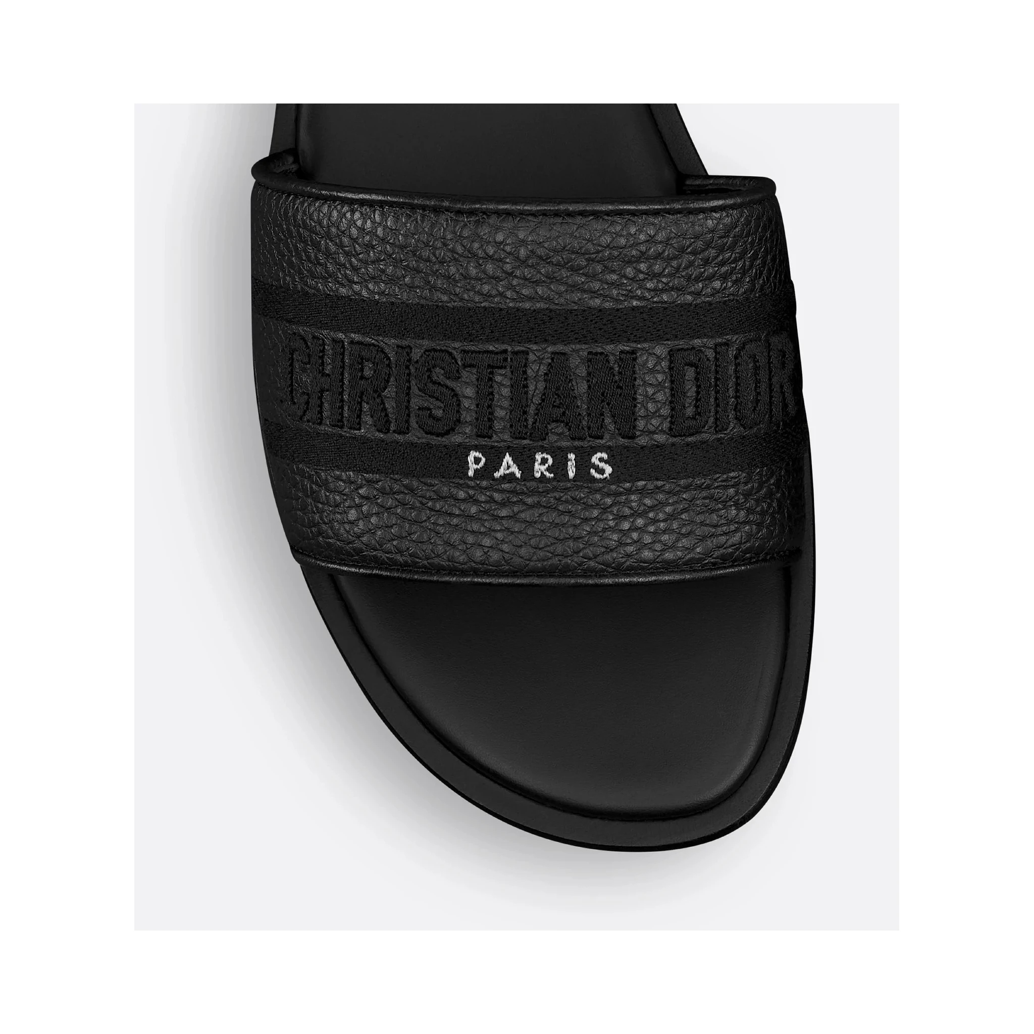 "Dway" leather slide sandals