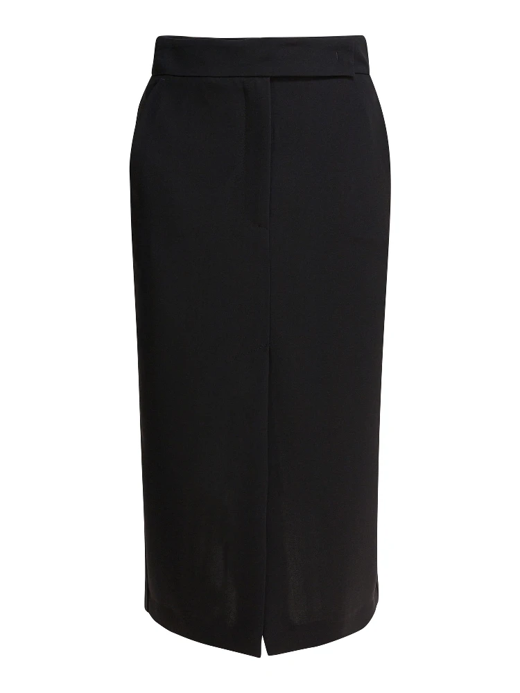 Midi skirt with double slit