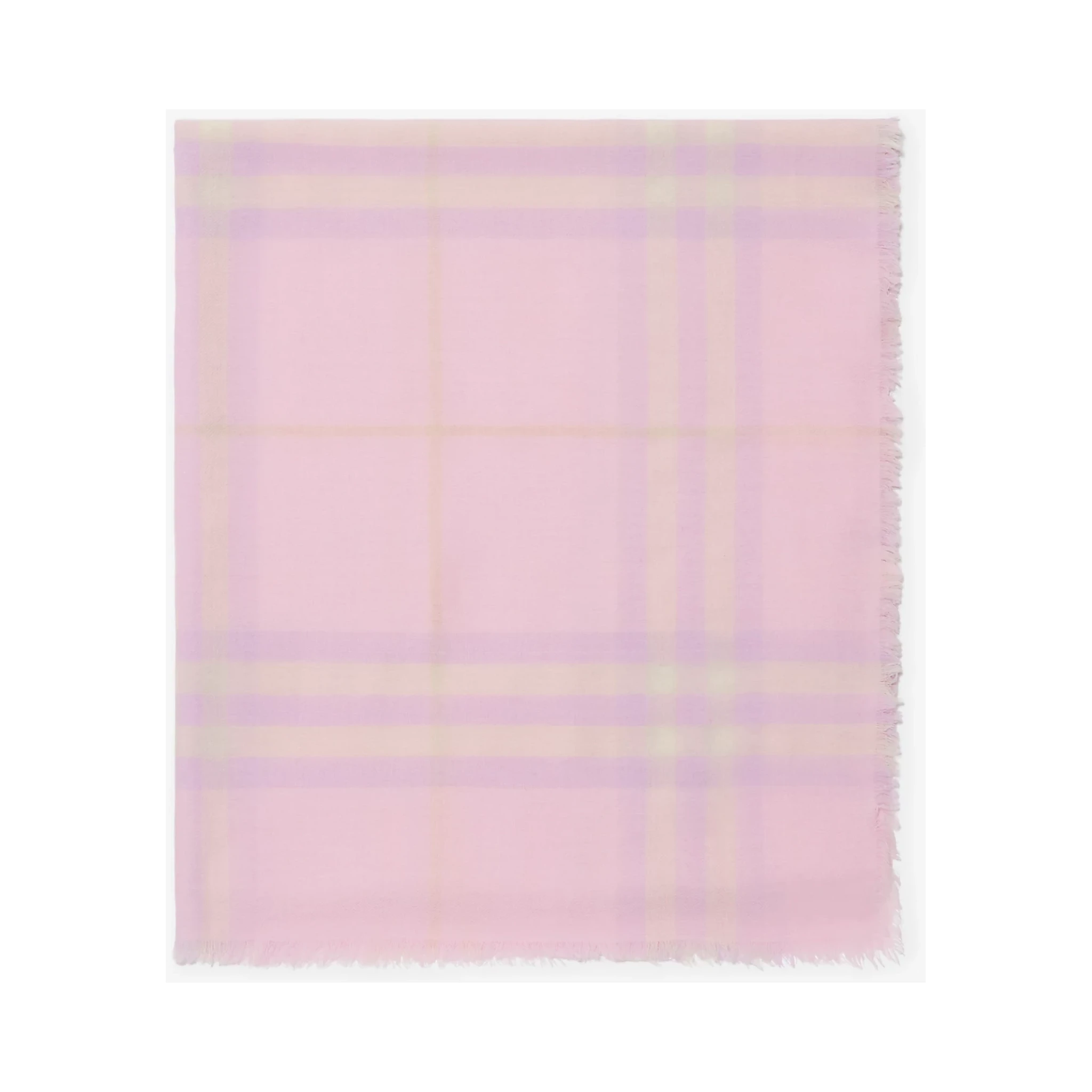 Wide wool scarf with Check pattern