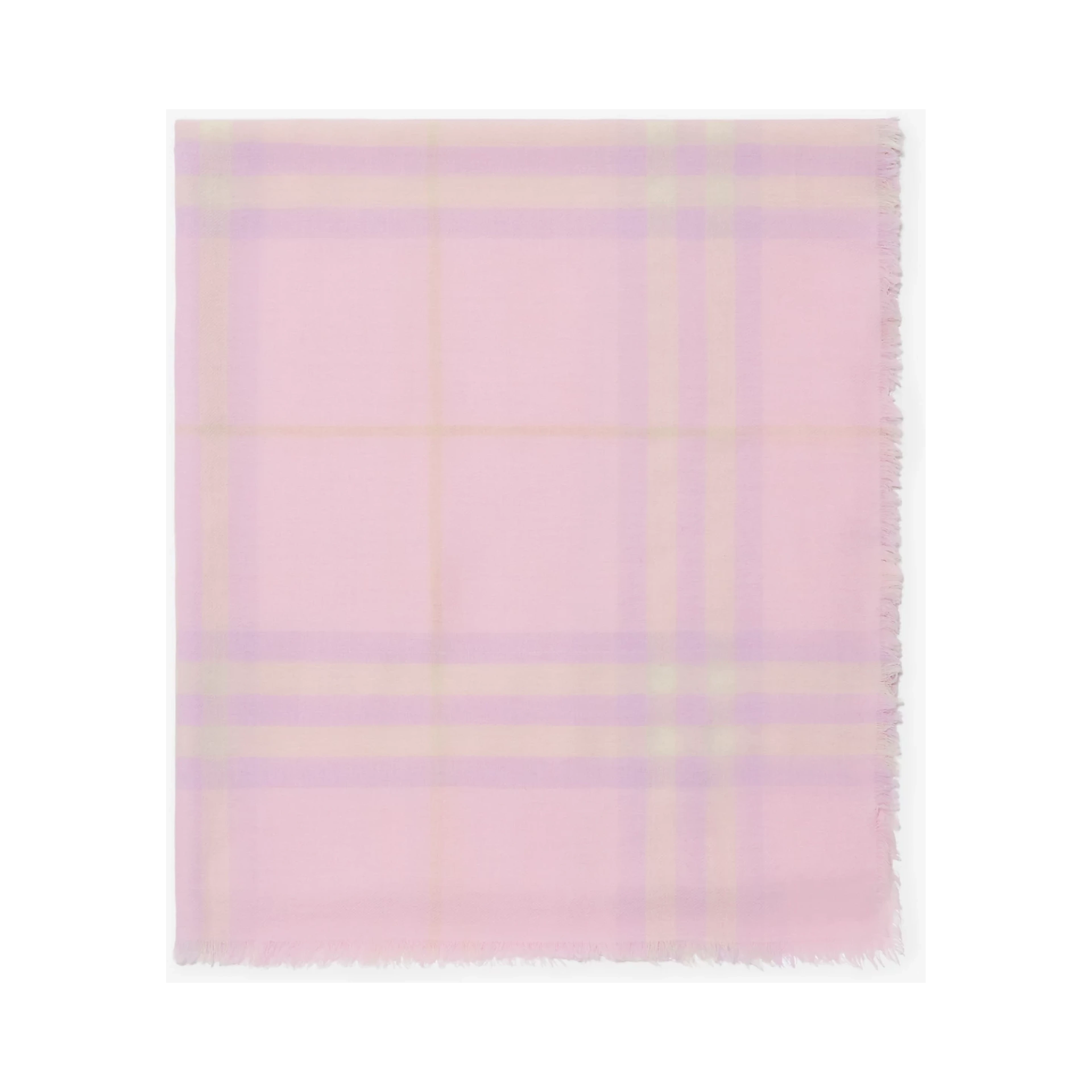 Wide wool scarf with Check pattern