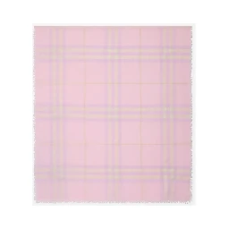 Wide wool scarf with Check pattern