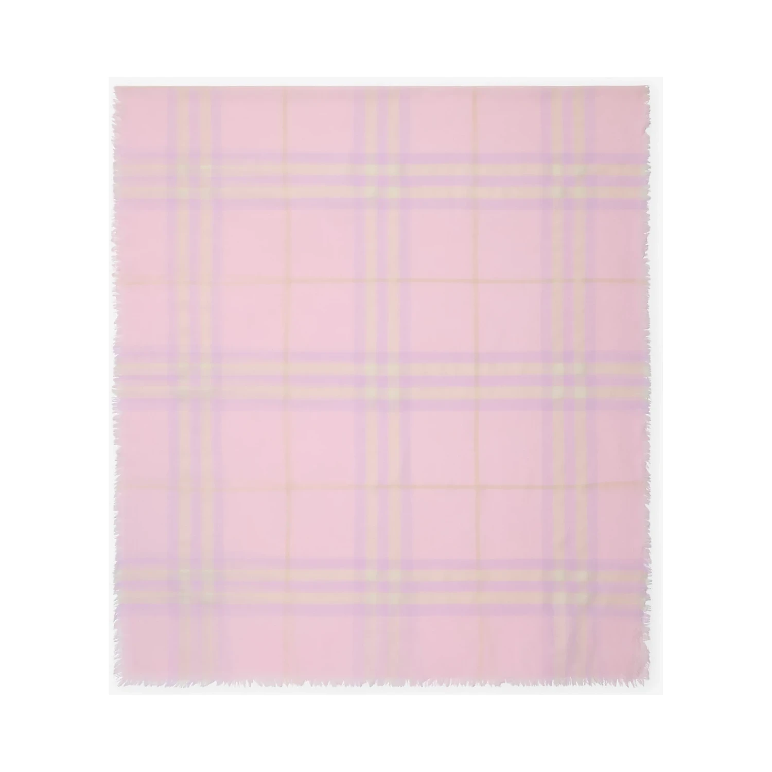 Wide wool scarf with Check pattern