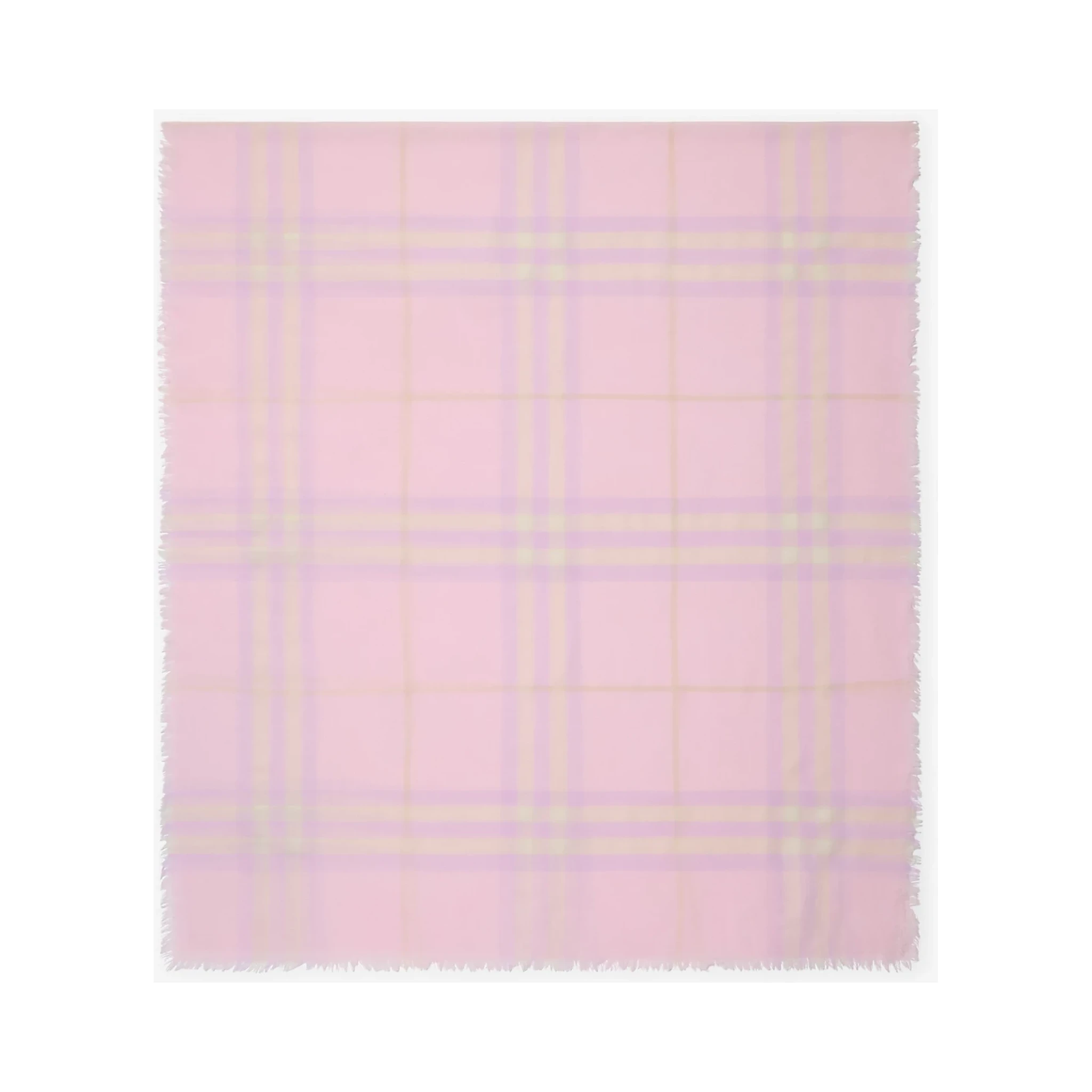 Wide wool scarf with Check pattern