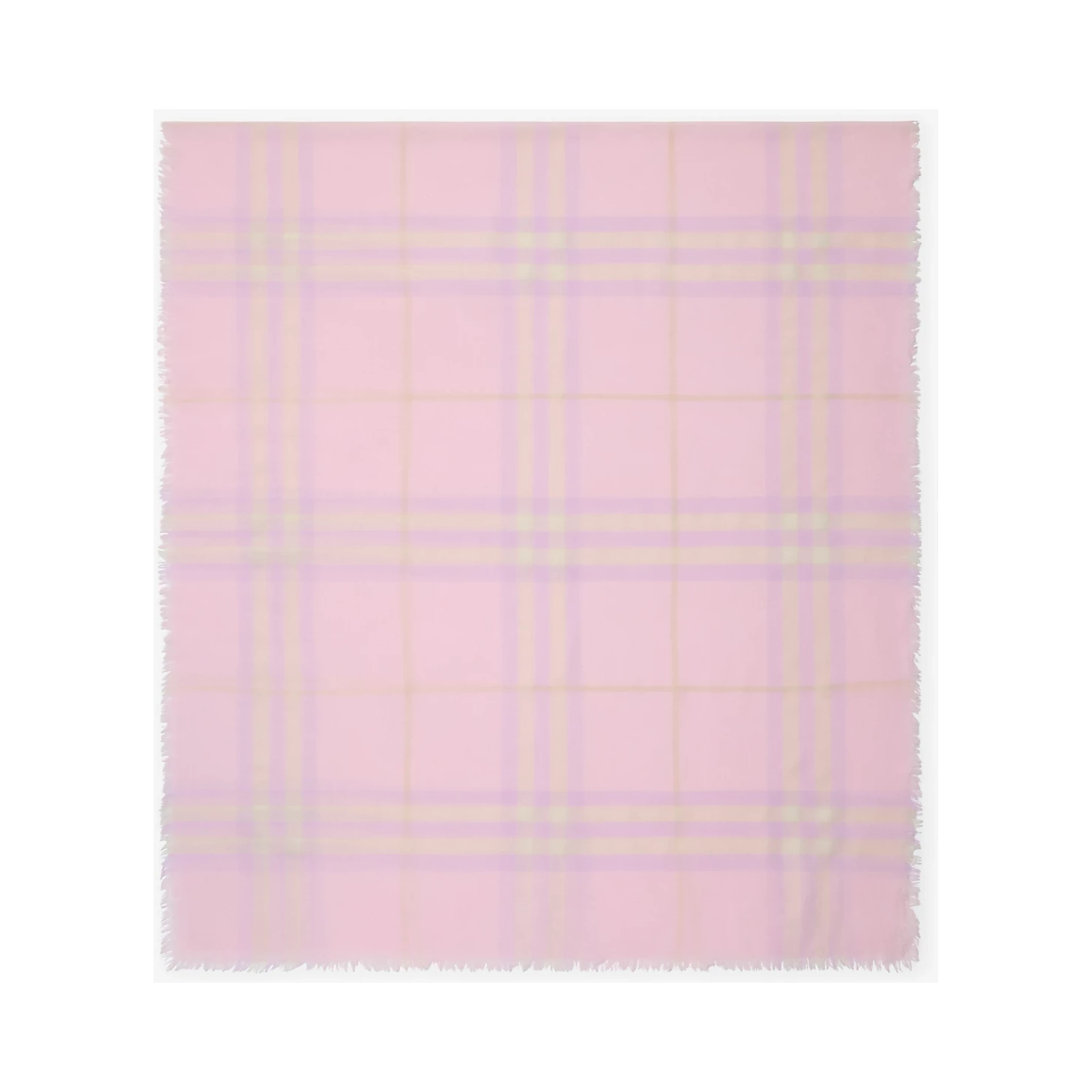 Wide wool scarf with Check pattern