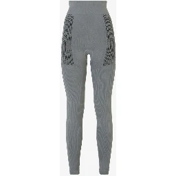 Grey Tech Fabric Leggings In Gray