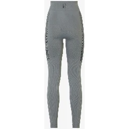 Grey Tech Fabric Leggings In Gray