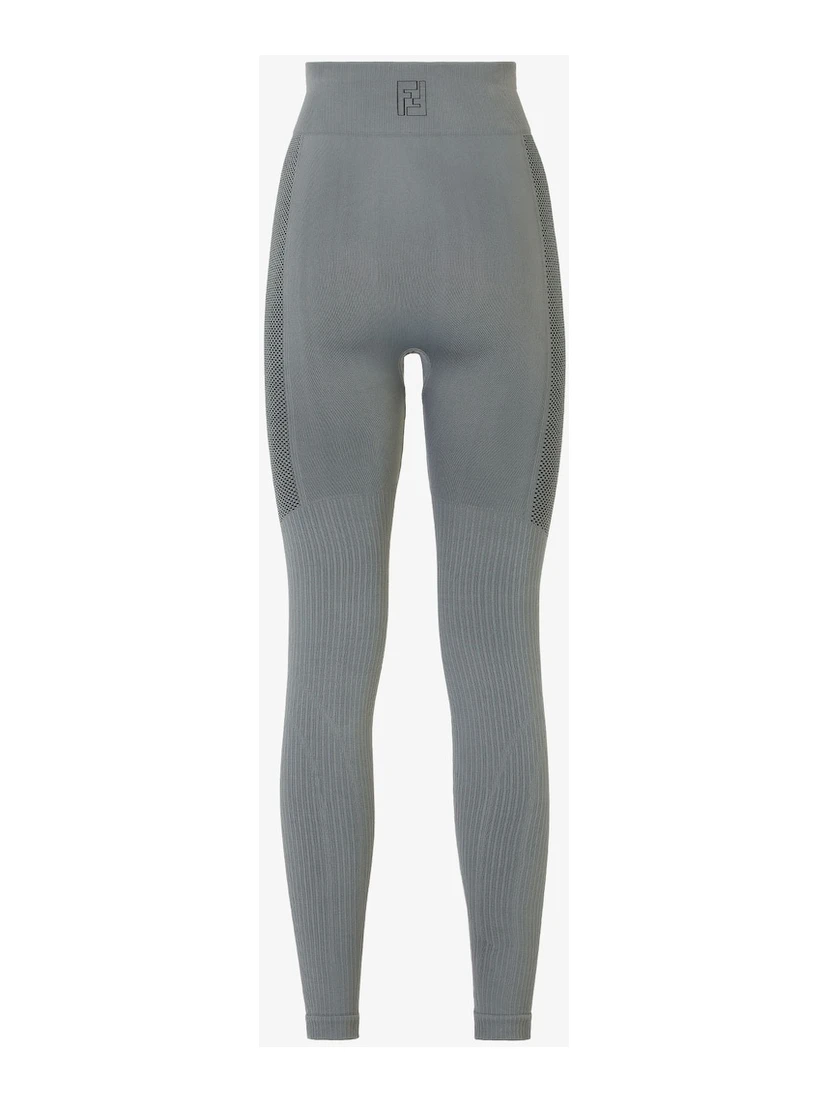 Grey Tech Fabric Leggings In Gray