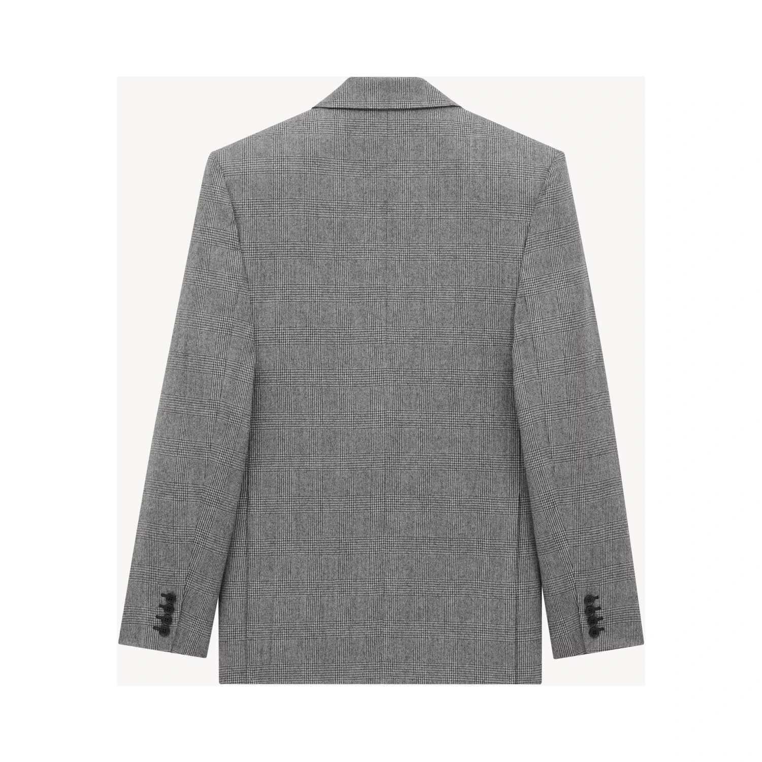 checked single-breasted blazer