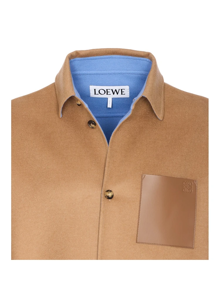 Overshirt in wool alternative