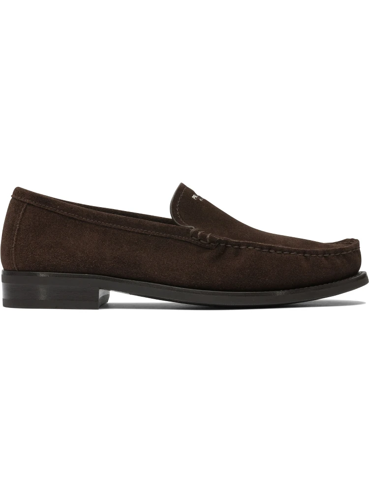 Suede leather loafers
