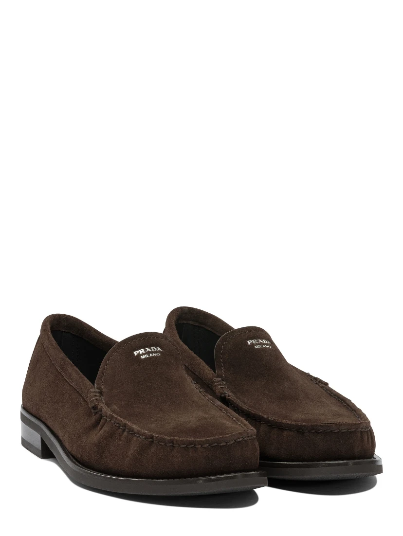 Suede leather loafers