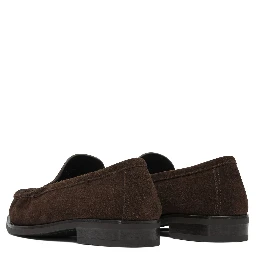 Suede leather loafers
