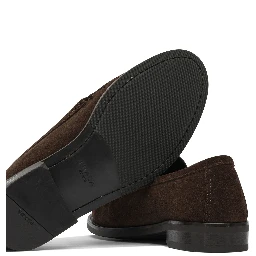 Suede leather loafers
