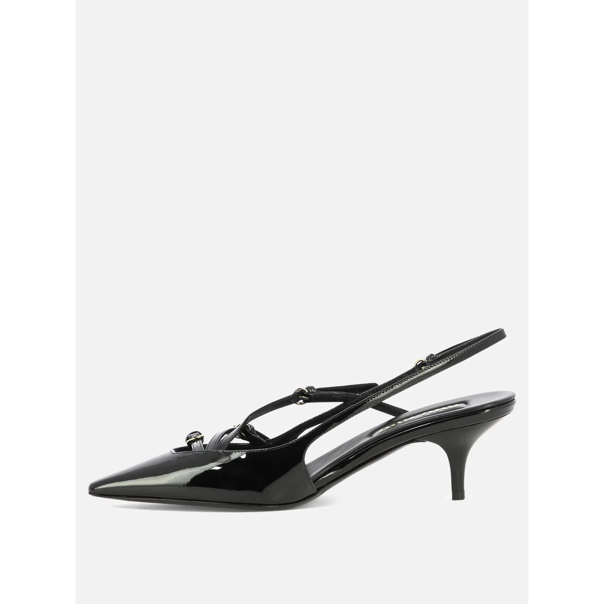 45mm Patent-leather slingback pumps