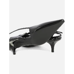 45mm Patent-leather slingback pumps