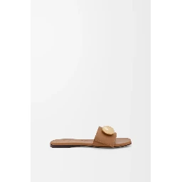 "Pebble" leather slide sandals