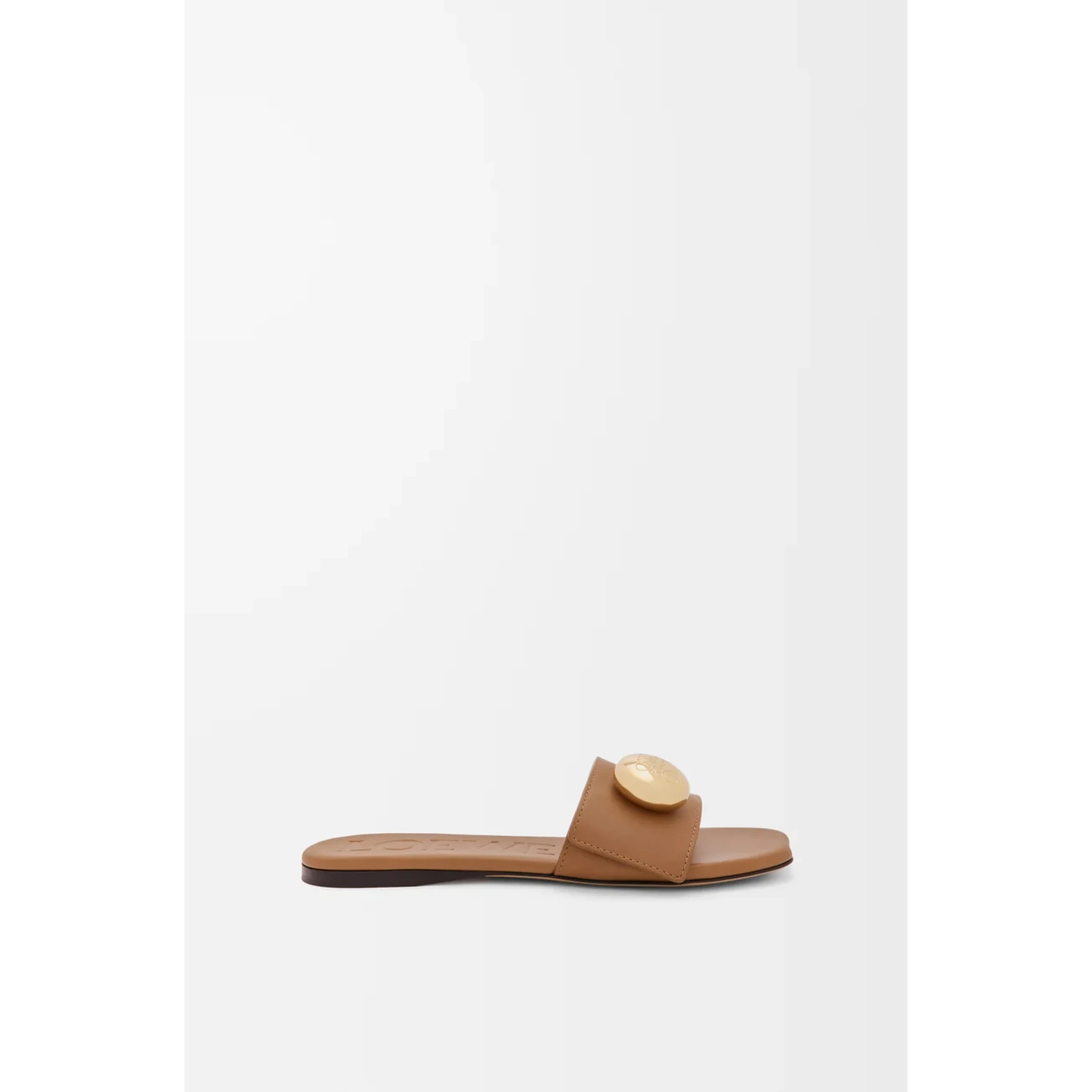 "Pebble" leather slide sandals