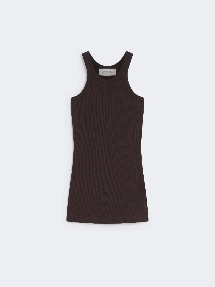"Caccia" top tank in cotton and silk